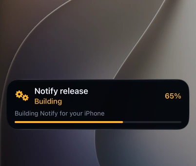 standard native Live Activity Lock Screen preview with example data