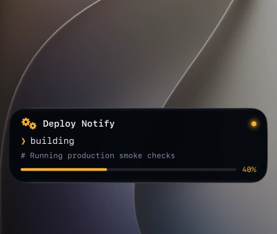 terminal native Live Activity Lock Screen preview with example data