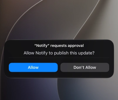 verdict native Live Activity Lock Screen preview with example data
